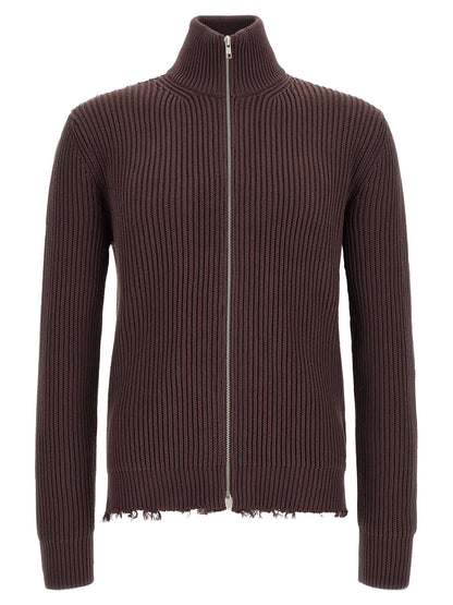 Mm6 Maison Margiela Ribbed Cotton Turtleneck Sweater