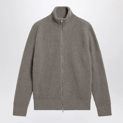 MM6 Maison Margiela Beige mélange wool cardigan