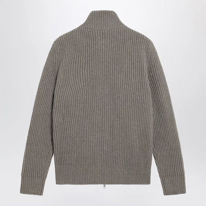 MM6 Maison Margiela Beige mélange wool cardigan