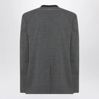 MM6 Maison Margiela Grey mélange wool-blend jacket