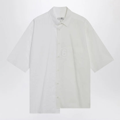 MM6 Maison Margiela Two-tone cotton poplin shirt