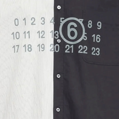 MM6 Maison Margiela Two-Tone Long-Sleeved Shirt