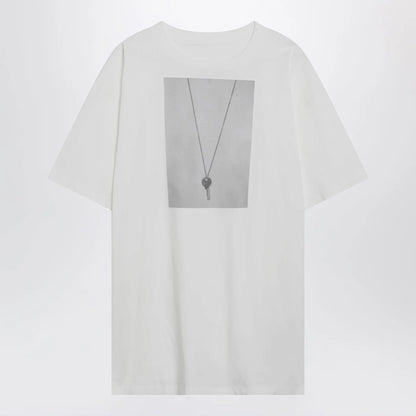 MM6 Maison Margiela White T-shirt with key print