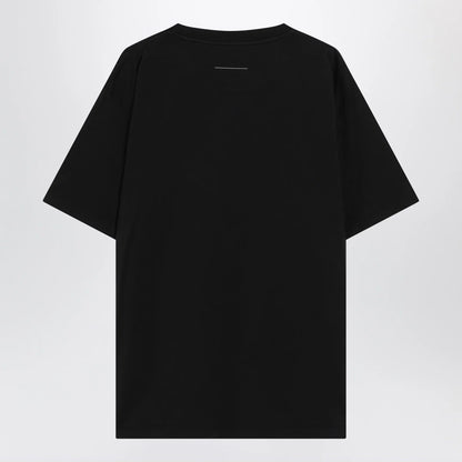MM6 Maison Margiela Black T-shirt with logo print