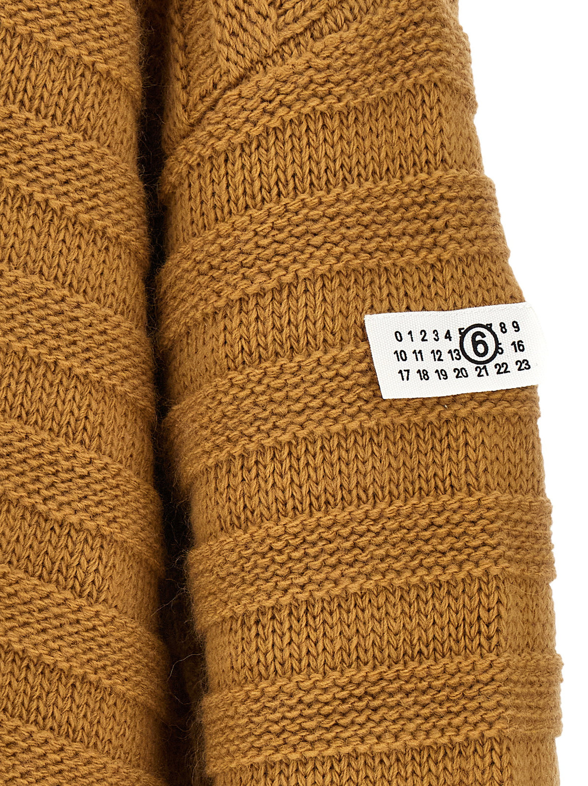 Mm6 Maison Margiela Beige Distressed Cardigan