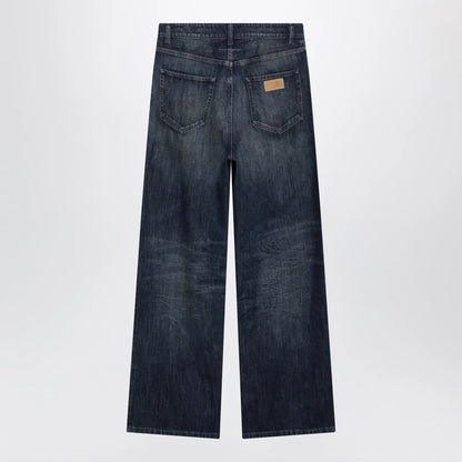 MM6 Maison Margiela Wide blue washed denim jeans
