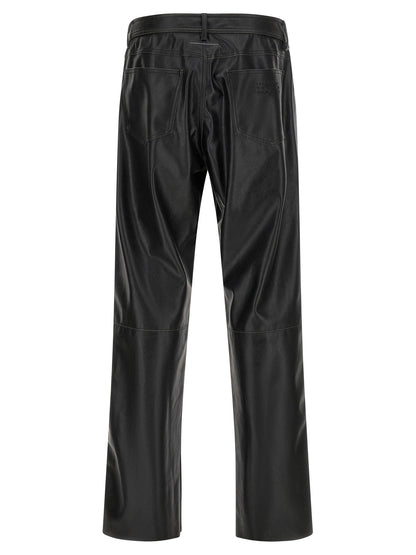 Mm6 Maison Margiela Leather-effect Pants