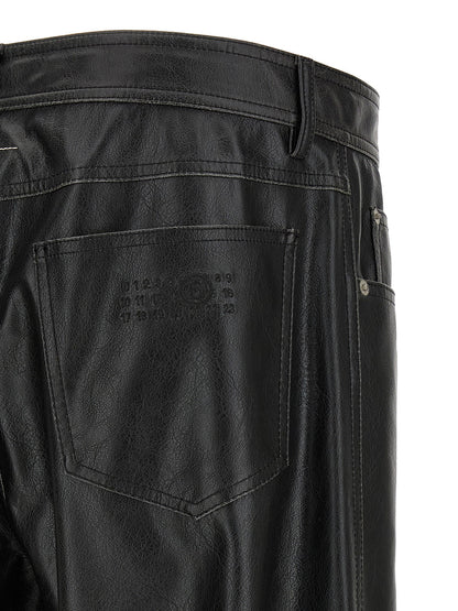 Mm6 Maison Margiela Leather-effect Pants