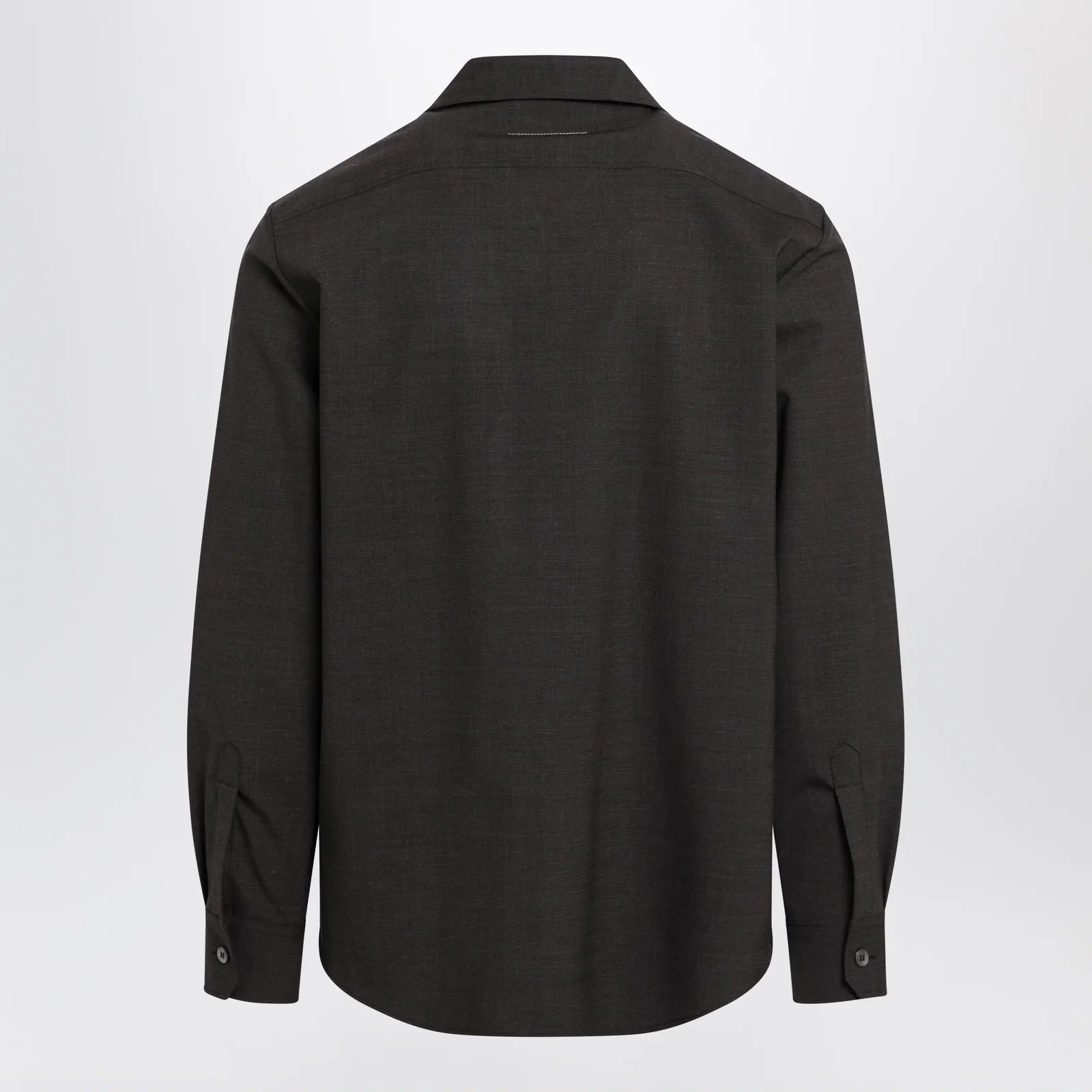 MM6 Maison Margiela Two-tone brown shirt in wool blend