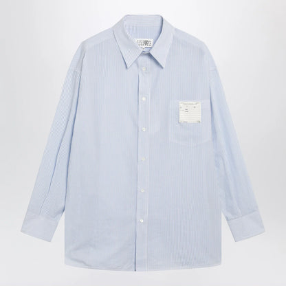 MM6 Maison Margiela White/light blue striped cotton shirt