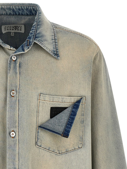 Mm6 Maison Margiela Numeric Signature Mm6 Denim Shirt