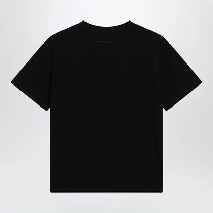 MM6 Maison Margiela Black T-shirt with logo print