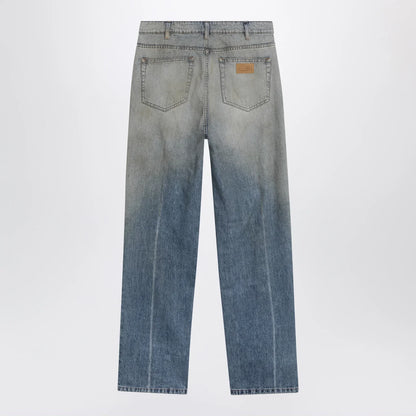 MM6 Maison Margiela Mid-blue washed-effect denim jeans