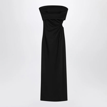 Max Mara Black bustier dress in wool blend
