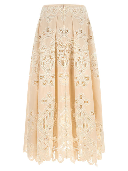 Elie Saab Carving Embroidery Skirt