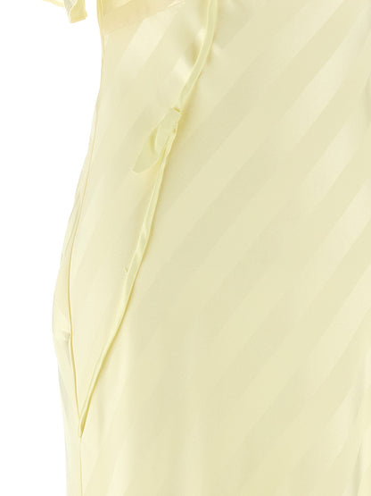 Self-Portrait Satin Striped Long Dress
