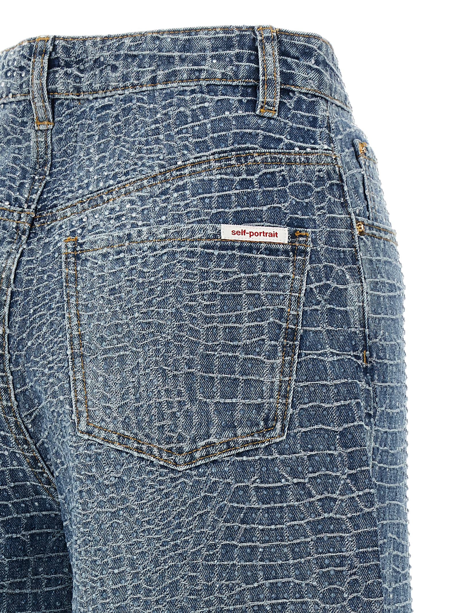 Self-Portrait Rhinestone Jeans