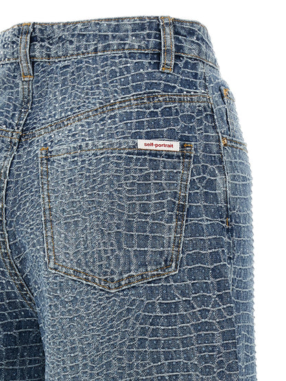Self-Portrait Rhinestone Jeans