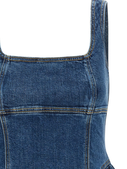 Self-Portrait Denim Mini Dress