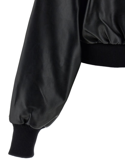 Norma Kamali High Neck Bomber Jacket