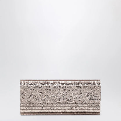 Jimmy Choo Pink Sweetie Glitter Fabric Clutch
