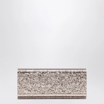 Jimmy Choo Pink Sweetie Glitter Fabric Clutch