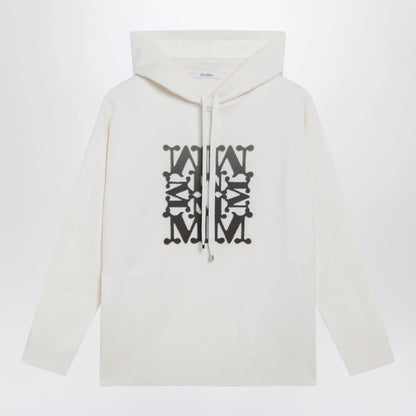 Max Mara Taddeo hooded virgin wool sweater in white