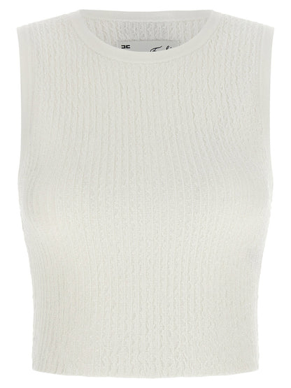 Elisabetta Franchi Ribbed Crop Top