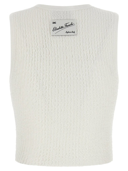 Elisabetta Franchi Ribbed Crop Top