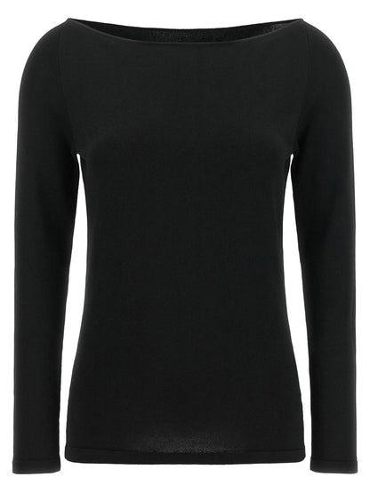 Elie Saab Black Wool Off-the-shoulder Top