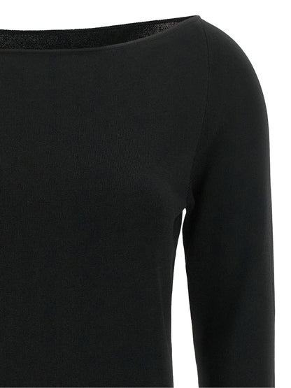 Elie Saab Black Wool Off-the-shoulder Top