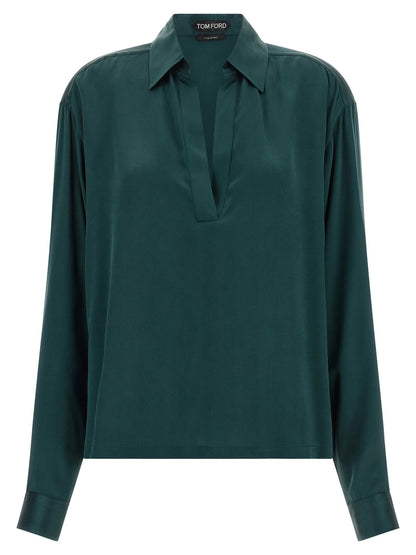 Tom Ford Satin Silk Polo Shirt