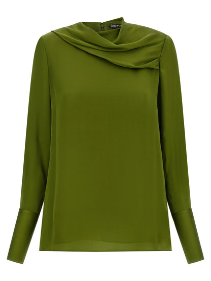 Tom Ford Draped Neck Blouse