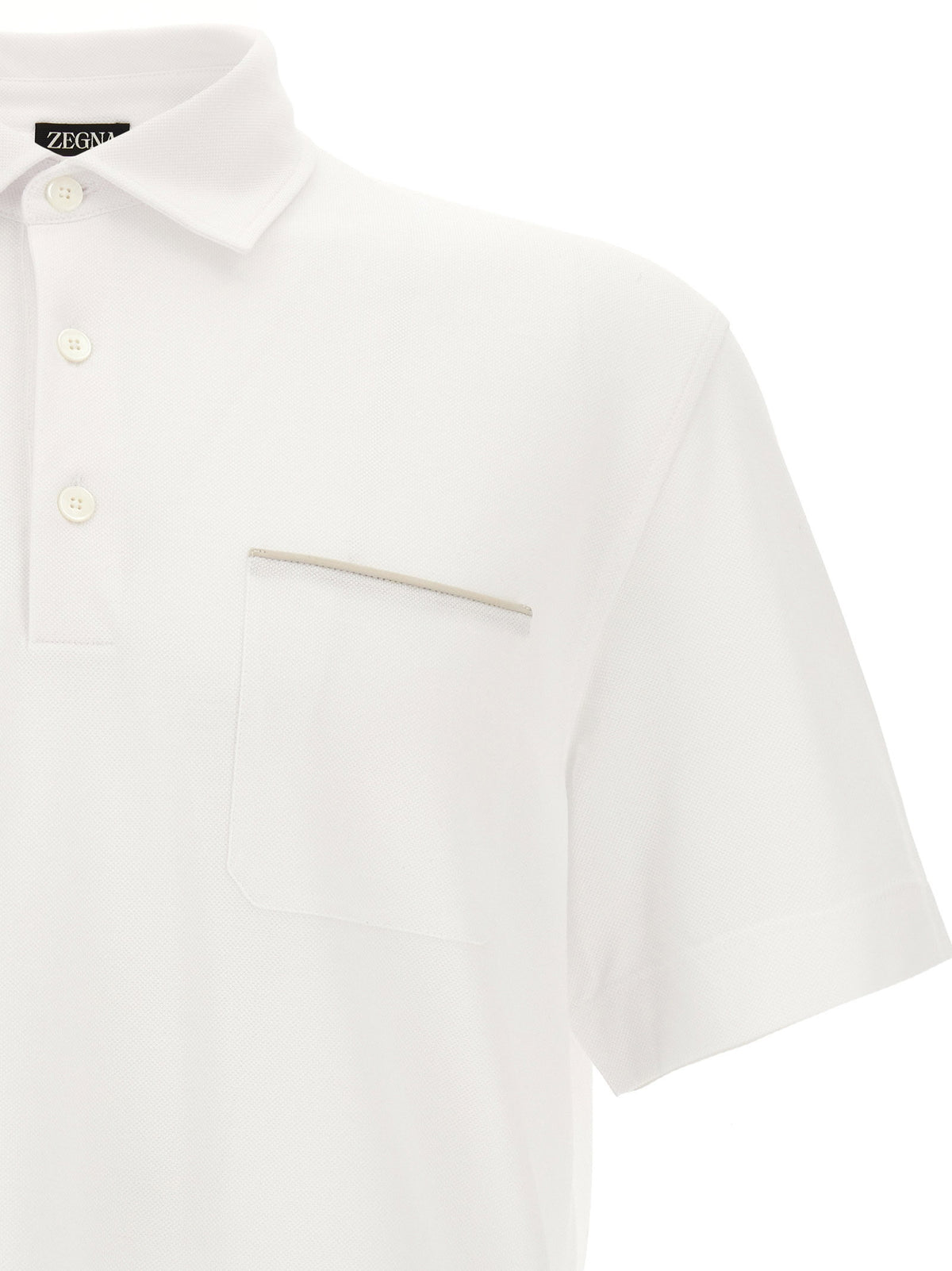 Zegna Piqué Cotton Polo Shirt