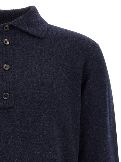 Zegna Wool And Cashmere Polo Shirt