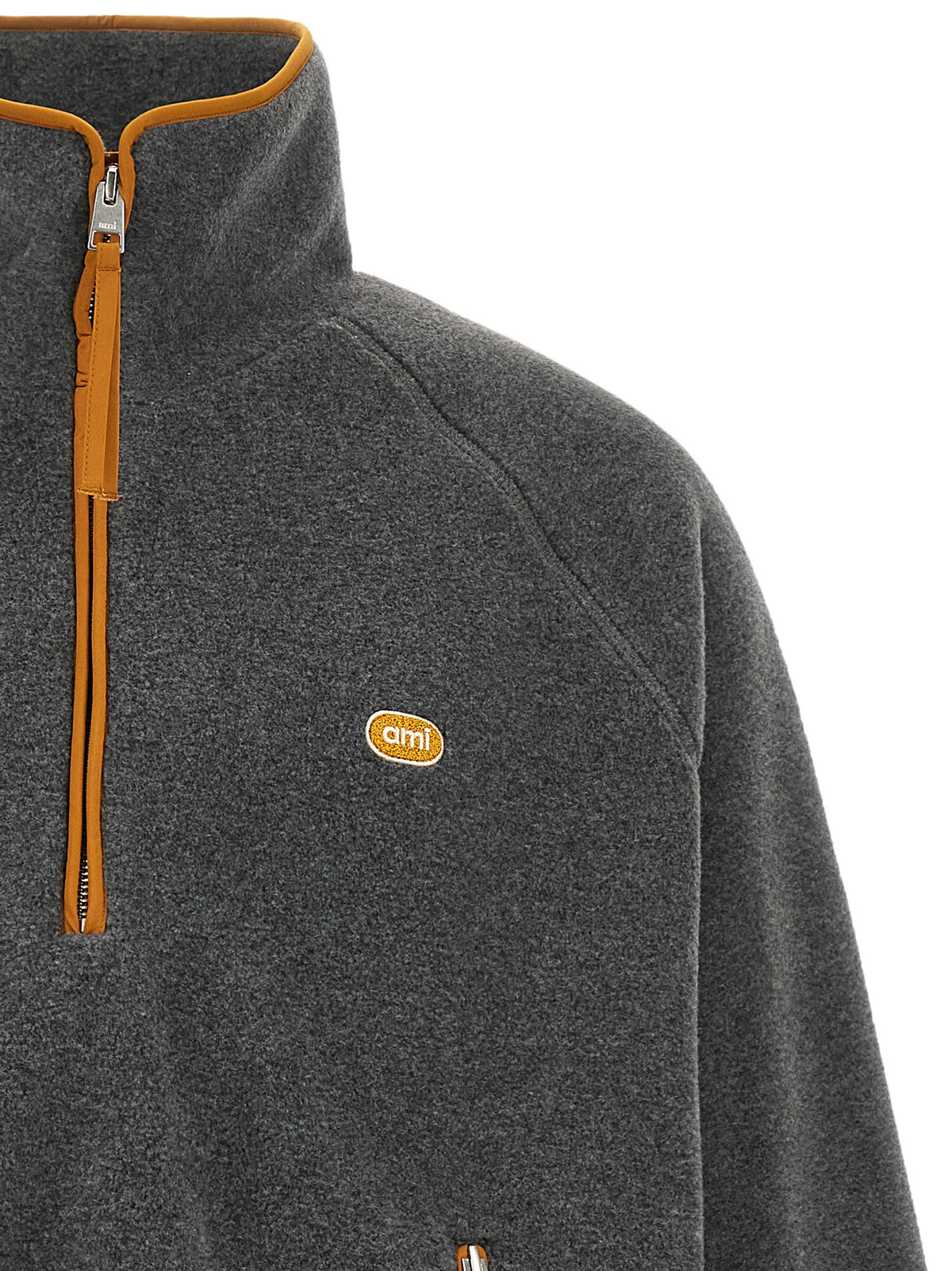 Ami Paris Orange Grey Vareuse Sweatshirt