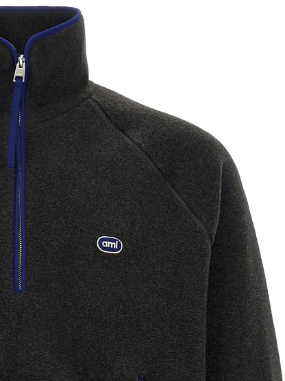 Ami Paris Carbon Grey Vareuse Sweatshirt