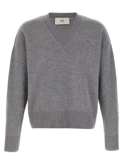 Ami Paris Puff Logo Patch Sweater