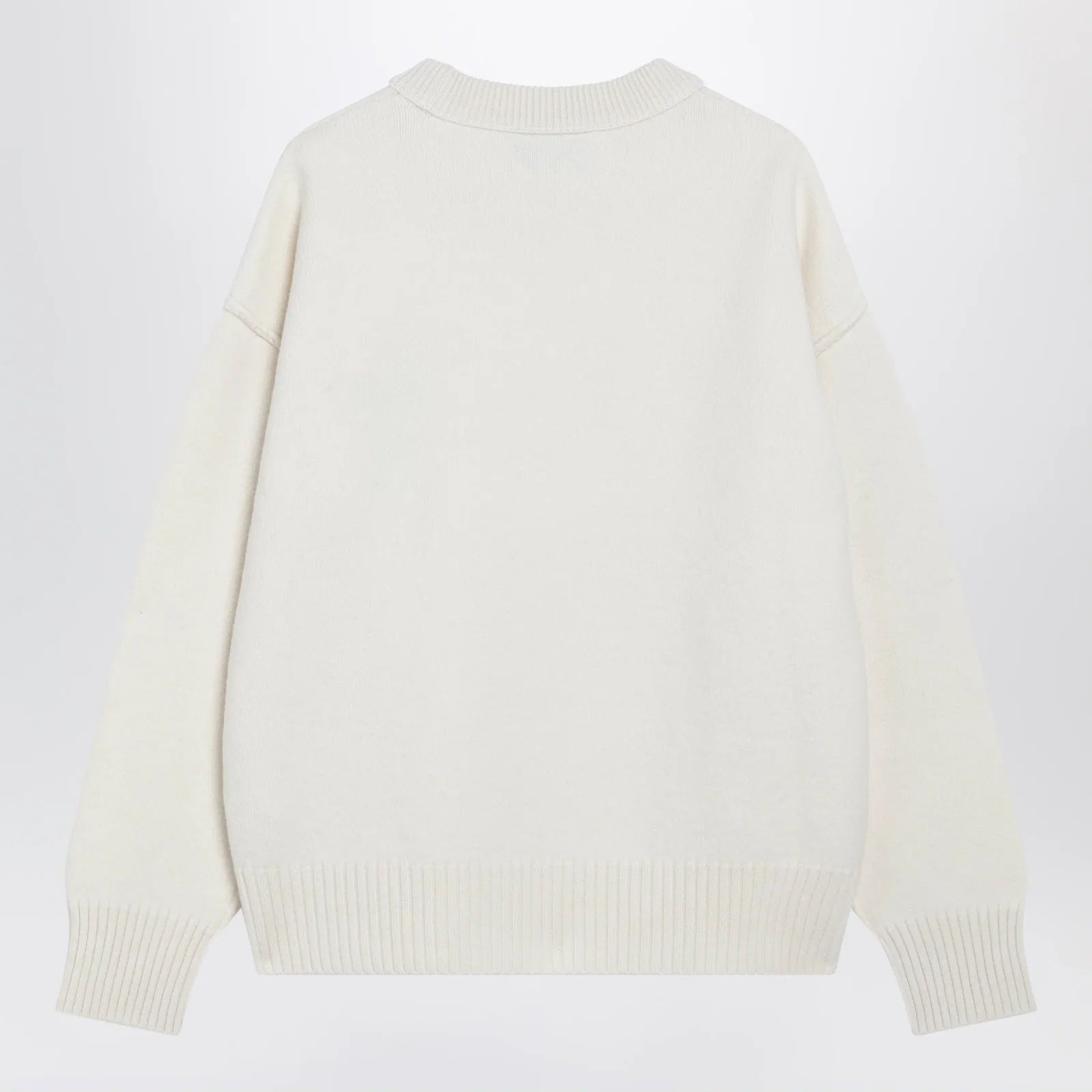Ami Paris Ami de Coeur sweater in white virgin wool