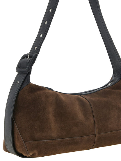 Ami Paris Small Brown Etienne Crossbody Bag
