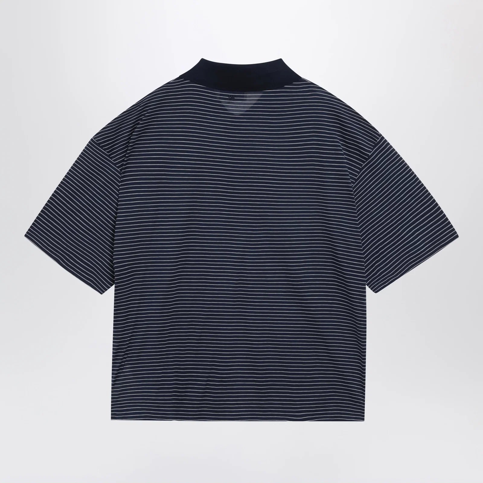 Blue/white striped Ami de Coeur polo by Ami Paris
