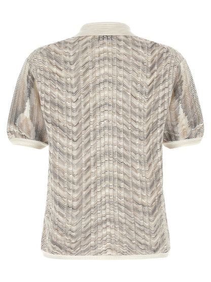 Missoni Zig-zag Knit Polo Shirt
