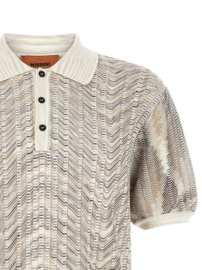 Missoni Zig-zag Knit Polo Shirt