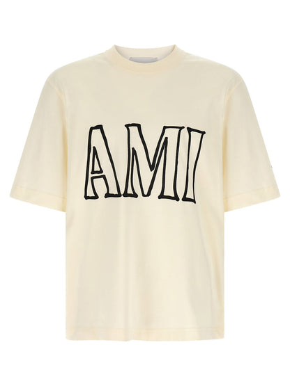 Ami Paris Logo Print T-shirt
