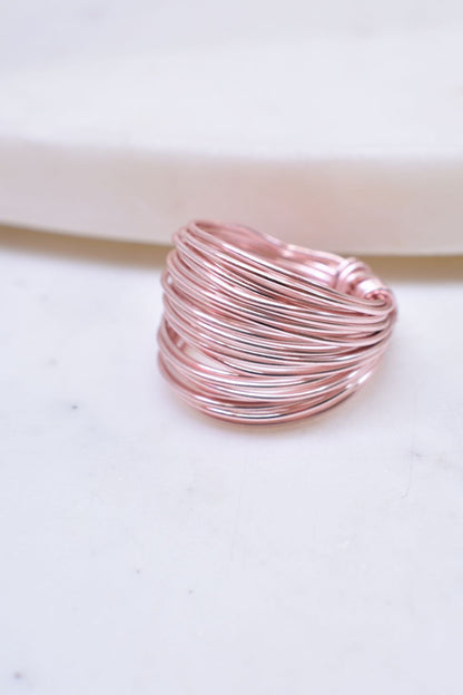 Marcia Wire Wrap Ring in Rose Gold