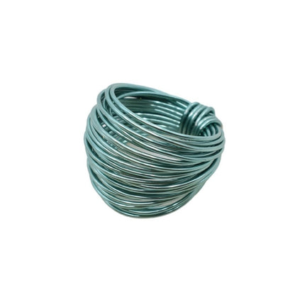 Marcia Wire Wrap Ring in Teal