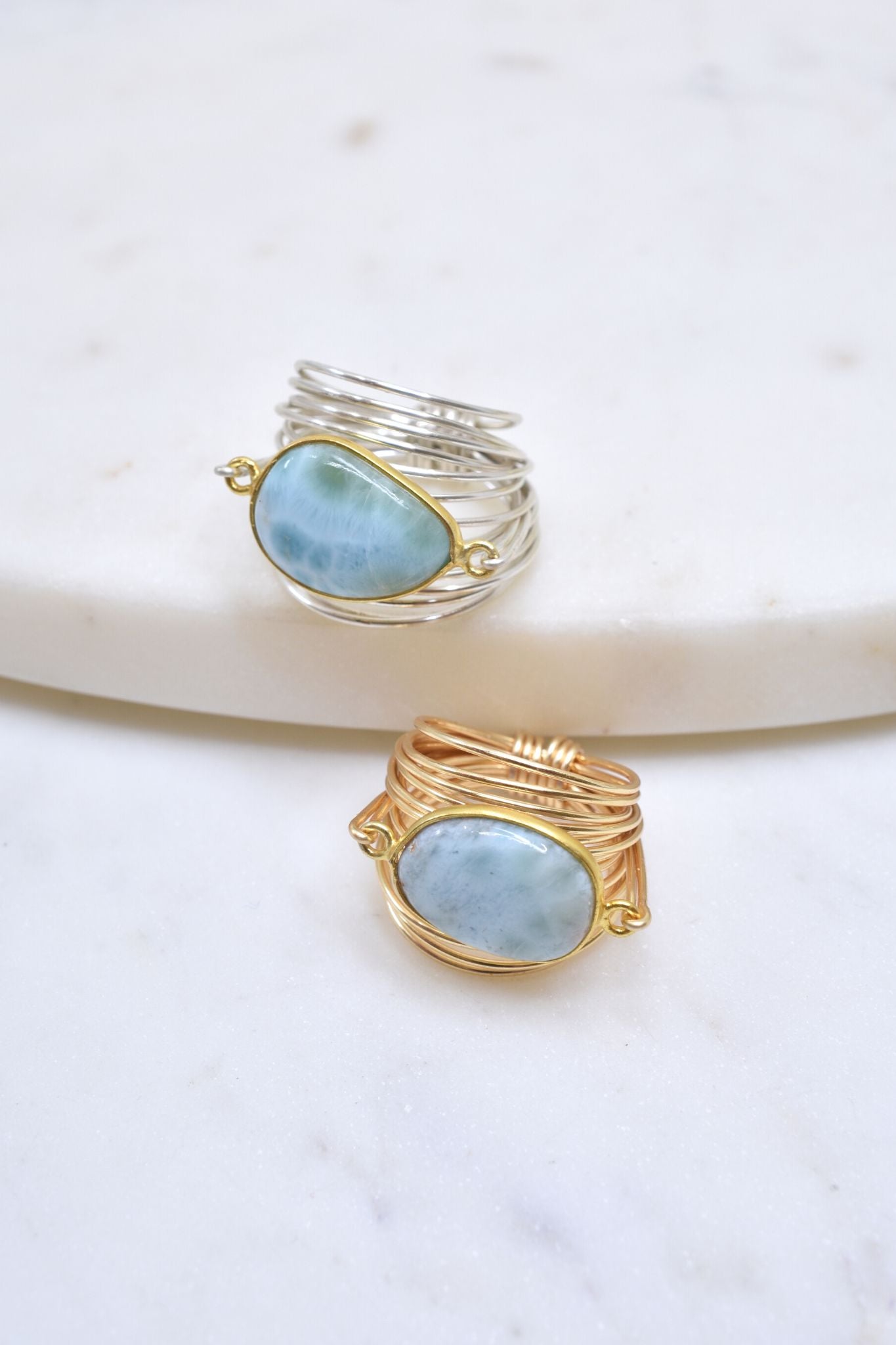 Torrey Ring with Larimar