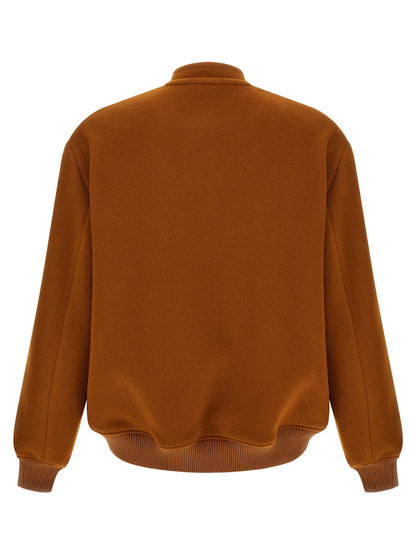 Valentino Garavani Vlogo Orange Bomber Jacket