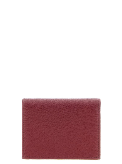 Valentino Garavani Vlogo Burgundy Wallet