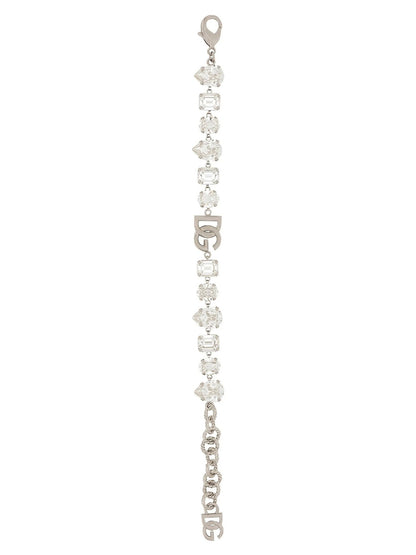 Dolce & Gabbana Bracelet With Rhinestones And Logo